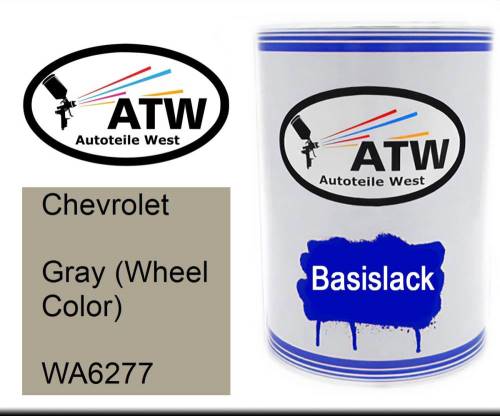 Chevrolet, Gray (Wheel Color), WA6277: 500ml Lackdose, von ATW Autoteile West.